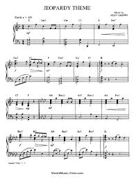 Light of the seven game of thrones piano share download and print free sheet music for piano guitar flute and more on the worlds largest community of sheet music creators. Jeopardy Sheet Music Jeopardy Tv Theme Sheetmusic Free Com