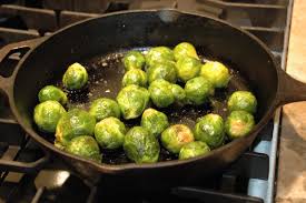 Cook bacon in a cast iron pan over medium heat. Brussels Sprouts In Cast Iron Skillet The Turquoise Table