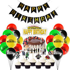See more ideas about surprise party decorations, party, party decorations. 24 Balloons My Hero Academia Birthday Party Decorations 1 Cake Topper Anime Theme Party Supplies Including 1 Birthday Banner 24 Cupcake Toppers Cake Cupcake Toppers Toys Games Virtualaiccer2021 Com