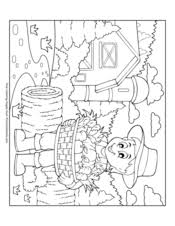 A gnom in the forest in autumn. Fall Coloring Pages Free Printable Pdf From Primarygames