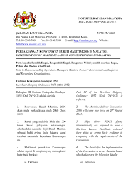 Contoh surat repatriation dari kapal / notice of implementation of mlc 2006 in malaysia occupational safety and health sailor / 3 contoh surat pengunduran dari hotel. Notice Of Implementation Of Mlc 2006 In Malaysia Occupational Safety And Health Sailor