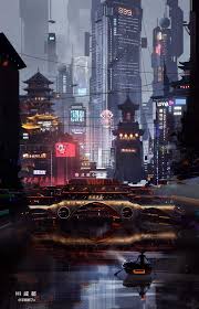 Tradition Amidst High Tech Futuristic City Cyberpunk City Cyberpunk Aesthetic