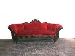 Red Velvet Couch Vintage Couch Vintage Sofa Couch