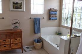 This mexican desert theme curtain, cactus and plush rug will make your bathroom a fun space to get ready in. Nice Small Bathroom Home Improvement Ideas