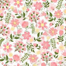 1500 x 1375 jpeg 830kb. Free Vector Seamless Spring Floral With A Dense Pattern Of Pretty Pink Blossom And Flowers With Green Leaves In Square Format Suitable For Wallpaper And Textile Vector Illustration