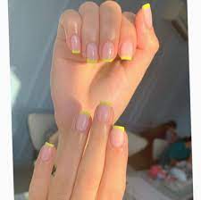 10 Nail Acrylic Short Neon Short Acrylic Nails Short Acrylic Nails Designs Acrylic Nail Designs