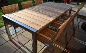 The total width of the table is ~41. Order Nirvana 6 Seater Teak Stainless Steel Garden Set Faraway Furniture