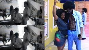 A viral video has emerged from the big brother naija house and it shows boma and married housemate, tega, kissing before they disappeared . Byyb51vdmilsvm