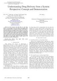 An important task of the 21st century. Pdf Understanding Drug Delivery From A System Perspective Concept And Demonstration