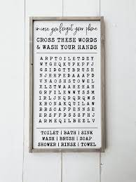 Bathroom Crossword In Case You Forgot Your Phone Wood Sign Timber Gray Design Co Farmhouse Bathroom Decor Bathroom Decor Signs Word Wash
