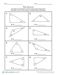 Tri Angles Worksheet Education Com