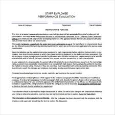 Printable Employee Evaluation Form Evaluation Employee Employee Evaluation Form Evaluation Form