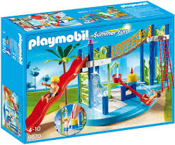 Playmobil 6670 Summer Fun Water Park Play Area Playmobil Water Park With Slide Includes Slide See Saw Ukonlinesh Playmobil Fun Water Parks Playmobil Toys