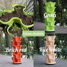 Stack the flowers planters together or use separately to accent smaller spaces. Stackable Flower Pots Tower Planter Box Furniture Home Living Gardening Pots Planters On Carousell