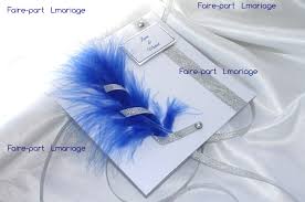 Faire part mariage bleu et blanc catalogue mariage siemenssanat com. Faire Part Plume Et Perles Nacrees Faire Part Lmariage