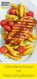 Hahnchenschnitzel Mit Pesto Schupfnudeln Rezept Hahnchenschnitzel Hahnchen Schnitzel Schupfnudeln