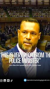 Governor Allan Bird expressing his view