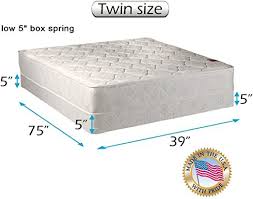 Legacy One Sided Twin Mattress And Low Profile Box Spring Set With Bed Frame Included Good For Your Back Longlasti In 2020 Queen Mattress Size Box Spring Spring Set