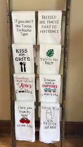 Maybe you would like to learn more about one of these? Kitchen Towels Flour Sack Tea Towels Unique Towels Diy Cricut Cricut Crafts