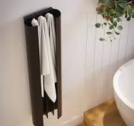 Small Towel Radiator Black 400 X 400mm Electric Heated Towel Rail Flat  Black Pre-Filled