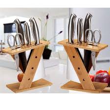 The choice of the material of your magnetic knife holder will mainly depend on the style of your kitchen and your preference. Uorni Modern Kitchen Bamboo Tool Holder Knife Rack Portable Creative Z Shape Knives Storage Rack Tool Wood Knife Stand Blocks Buy Online In Barbados At Desertcart 133299030
