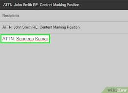 The delivery/mailing address goes on the next line, followed by the city, state and zip code on the last line. 3 Ways To Address Email With Attn Wikihow