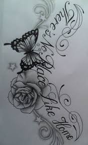 Butterfly Rose Chest Tattoo Design With Text Rose And Butterfly Tattoo Rose Chest Tattoo Butterfly Tattoo Designs