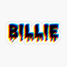 Billie eilish ornament, it stands about 10cm high see all my designs, including several other pop star ornaments here: Sticker Billie Eilish Logo Redbubble