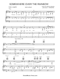 Free ukulele and guitar sheet music. Somewhere Over The Rainbow Sheet Music Judy Garland Sheetmusic Free Com
