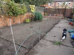 When building a fence to keep your nosy neighbors out, it is critical to locate the property line since you really can't build over it. Building A Temporary Dog Proof Fence Kezzabeth Diy Renovation Blog