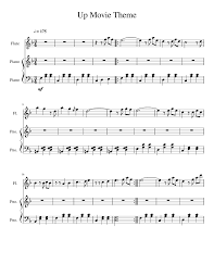 Tranposable music notes for piano/vocal/guitar sheet music by coldplay guy berryman: Up Movie Theme Sheet Music For Piano Flute Mixed Trio Musescore Com