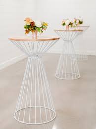 A Festive Colorful Barnhouse Wedding Birch Brass Modern Cocktail Tables Wedding Cocktail Table Decor Metal Cocktail Table