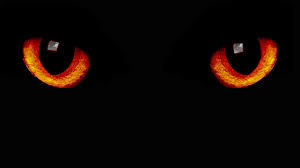 Download Wallpapers Download 2560x1440 Eyes Black Dark Red Night Cats Littleteufel Black Background 1920x1 Eye Black Black Backgrounds Desktop Wallpaper Black