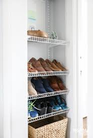 Instead of having your shoes on the floor of your closet, where they are hard to find, make a hanging shoe small closet shoe organization with curtain rods. Diy Shoe Storage Custom Shoe Storage For Any Space