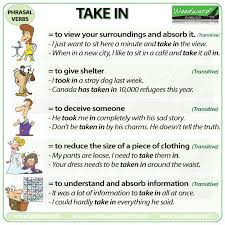 Take In Phrasal Verb Meanings And Examples Woodward English