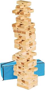 S&S Worldwide Super Tumbling Timbers. Giant Version of Popular Stacking Game.  Exclusive Lightweight Hollow Wood Blocks. Stack Starts at 30