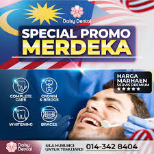 Senyum lebih lebar bila gigi kita cantik dan bersih! Mari kami tolong anda  dapatkan senyuman impian! . PROMO ISTIMEWA MERDEKA ❤️ Promo bermula 1 OGOS  2023 . ✓ Complete Care ✓ Braces
