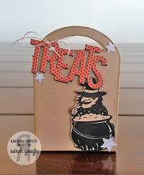 Thinking Stamps Reverse Confetti Blog Hop Video Halloween Treat Holders Halloween Treat Bags Halloween Favors