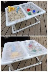 Diy Sand Water Sensory Bin Table 60 Minutes 50 Done Diy For Kids Pvc Projects Sand And Water Table