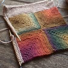 3 balls lion brand mandala® yarn (shown here in color. Mitered Squares Throw With A Fabric Lining Italian Dish Knits