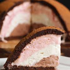 Neapolitan Brownie Bomb Recipe By Tasty Recipe Desserts Neapolitan Ice Cream Brownie Ice Cream