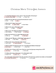 Best movie trivia questions and answers. Free Printable Christmas Movie Trivia Quiz