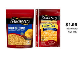 Off the block fine cut shredded cheddar jack cheese brand sargento, format 8 oz, price $4.94. New Sargento Shredded Natural Cheese Coupon And Sale Pay Just 1 99 A Package At Safeway Super Safeway