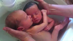 Practical twin baby gifts are sure to come in handy. Newborn Twins Taking A Bath Don T Realize They Are Out Of The Womb