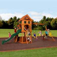 Backyard Discovery Atlantis All Cedar Swing Set 65210com The Home Depot Wooden Swing Set Swing Set Cedar Swing Sets