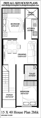 15 40 House Plan Single Floor