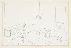 For dining room storage, incorporate a sideboard or china cabinet into the space. Drawing Design For Dining Room Or Board Room Ca 1934 Objects Collection Of Cooper Hewitt Smithsonian Design Museum