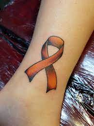 Orange Ribbon For Leukemia Tattoo Simple Yet Classy Cancer Ribbon Tattoos Leukemia Tattoo Awareness Ribbons Tattoo