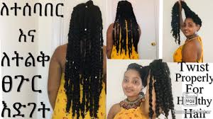 Healthy Natural Hair Protection Style For Fast Hair Growth *twist* //  ለሚሰባበር እና ለትልቅ የጸጉር እድገት መፍትሄው