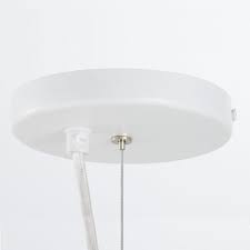 Suspension trois abat jour superposes o35 cm design moderne. Suspension Abat Jour Xxl En Metal Blanc Kina Maisons Du Monde